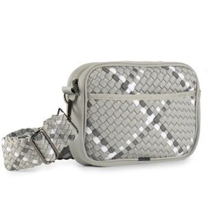 Gray Woven Camera Bag Crossbody - BRAND NEW